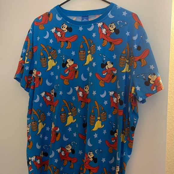 Disney Cakeworthy Fantasia - Sorcerer Mickey AOP Tee - Picture 1 of 3